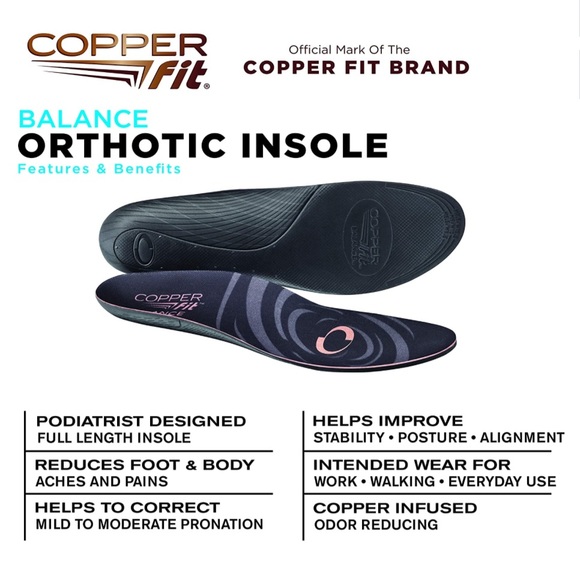 Copper Fit Shoes Copper Fit Balance Performance Orthotic Insoles